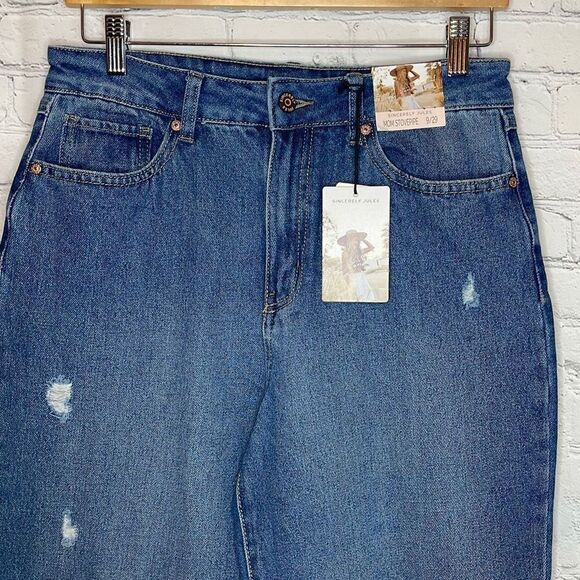 Sincerely Jules Mom Stovepipe Jeans size 9 High Waist New - Picture 2 of 7